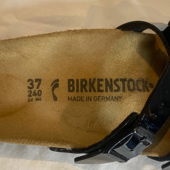 Birkenstock Black Patent Yao Balance Comfort Sandals EU 37 - Picture 15 of 16